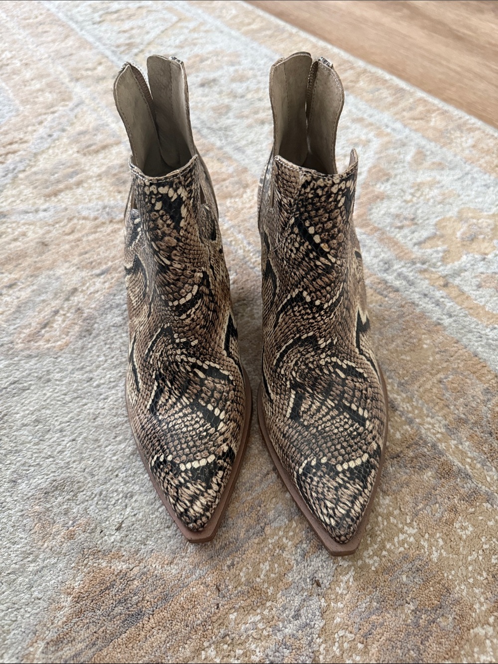 Vince Camuto Snakeskin Booties